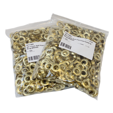 Image SP-11MM SELF PIERCING EYELET &amp;amp; RING BRASS SUPGRA0400 01